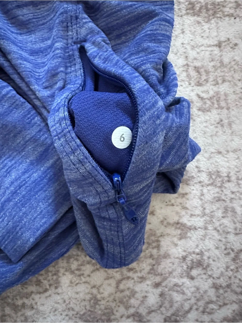 lululemon athletica Royal Blue Quarter-Zip Heathered Pullover